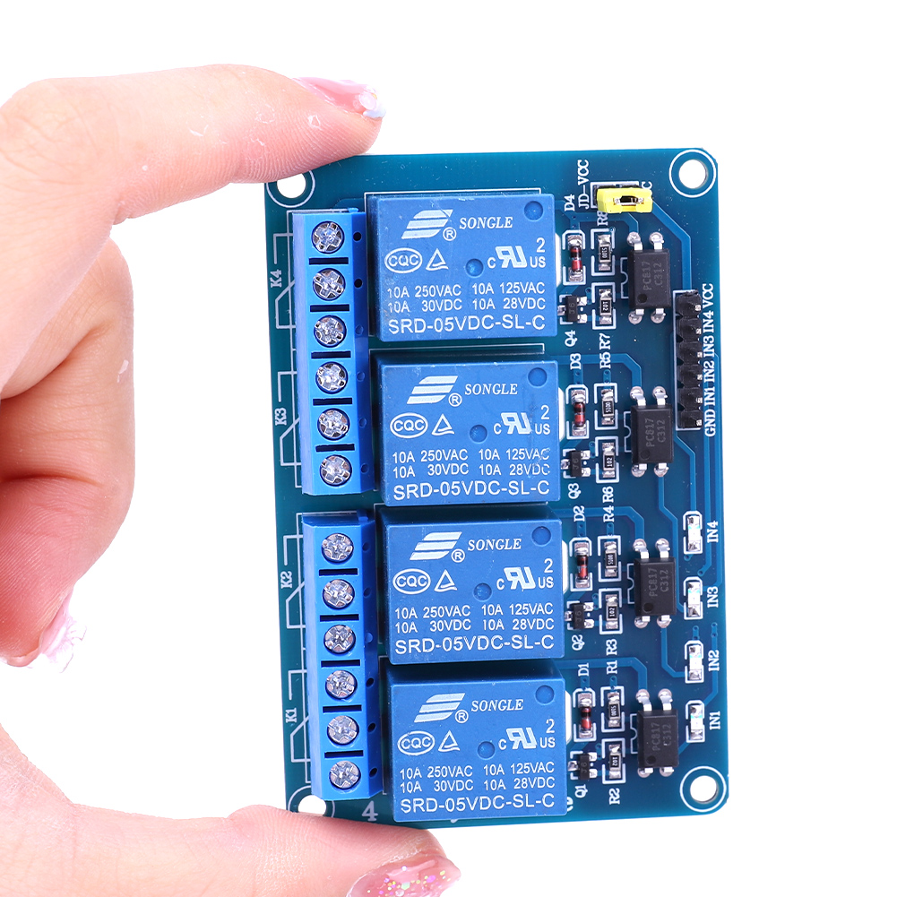 Relay Module 4 Channel - 5V 12V 4채널 릴레이 보드(광커플러 릴레이
