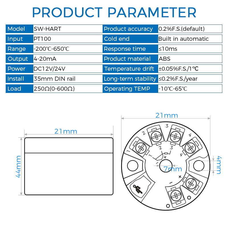 Thermocouple Module K Type - 지능형 통합 온도 송신기 모듈 PT100