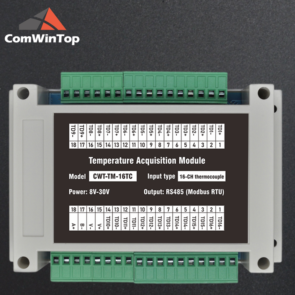 Thermocouple Module K Type - 16채널 K형 열전대 RS485 Modbus 출력