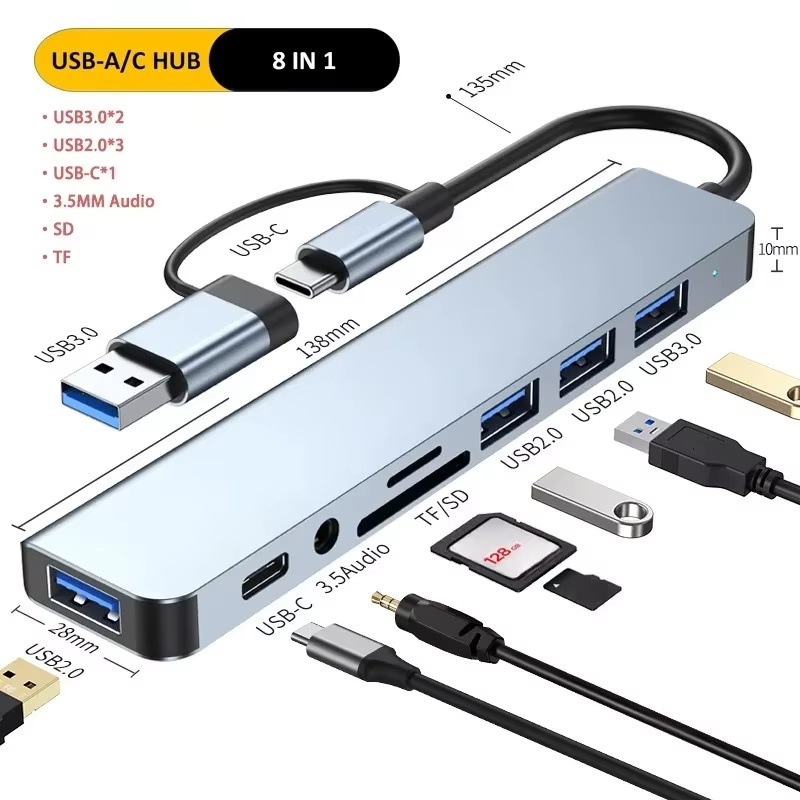 Sd Card Module - 타입 C 허브 USB 스플리터 8