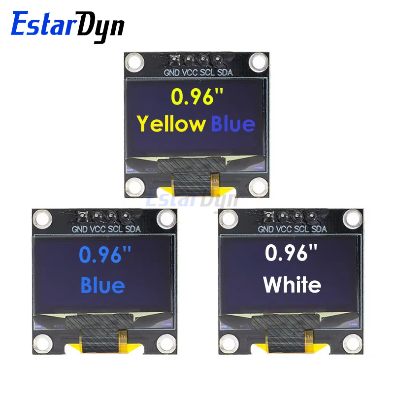 Ssd1306 - 0.96인치 IIC SPI 직렬 7/4핀 흰색/파란색/노란색
