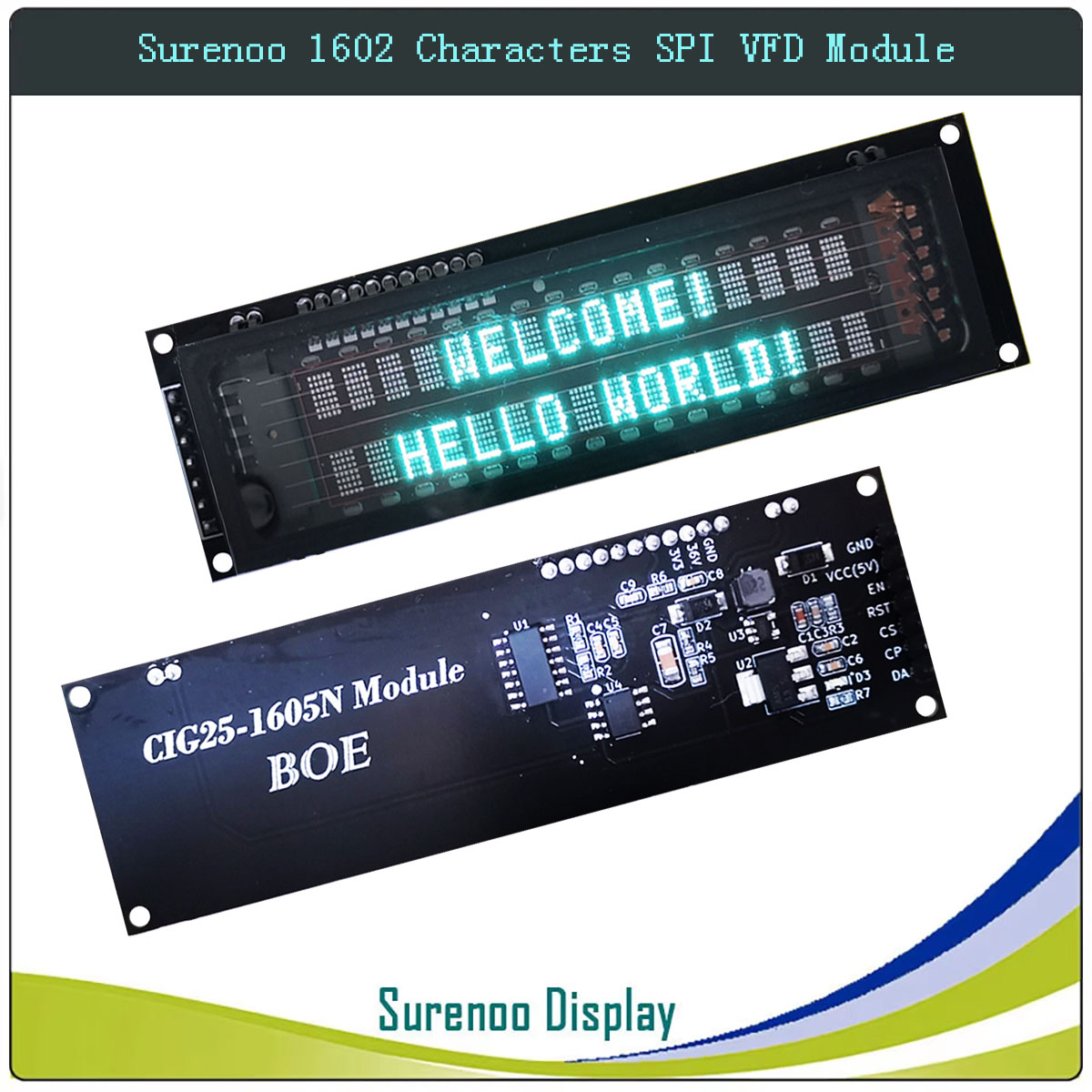 Lcd 1602 - Surenoo 7P 직렬 SPI 1602 162