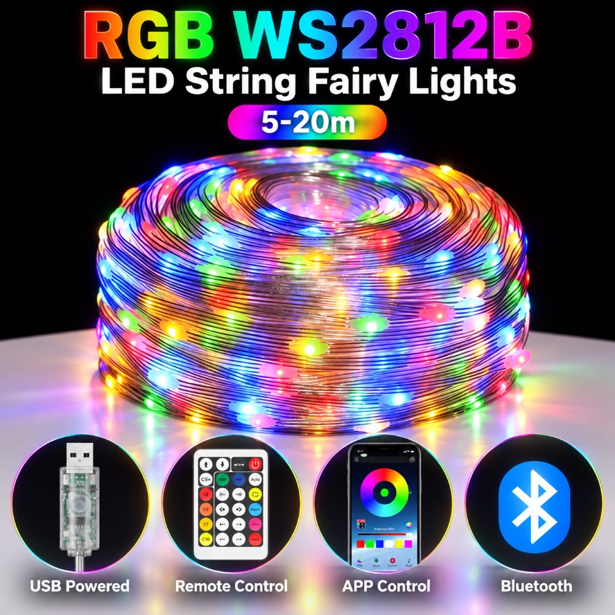 5~20m WS2812B RGB LED 전구 스트링 조 - Ws2812B Strip 5V 리뷰 및 가격