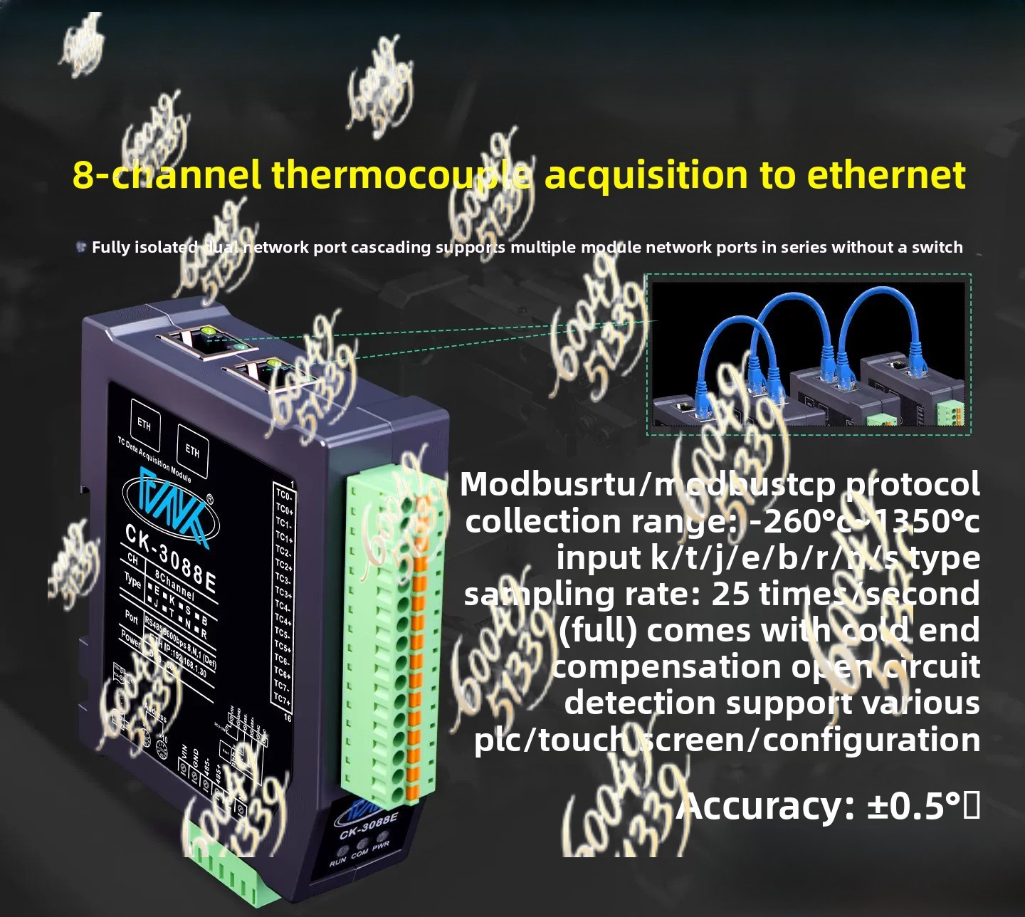 8CH 완전 절연 K형 열전대 열저항 온도 모듈 이더넷 - Thermocouple Module K Type 리뷰 및 가격