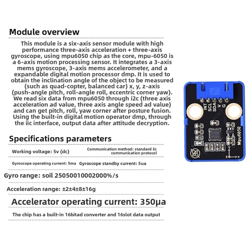 [EYEL!NEW!】 MPU6050 6축 센서 모듈 3 - Mpu6050 리뷰 및 가격
