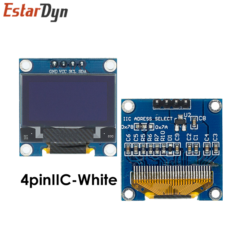 0.96 인치 IIC SPI 직렬 7/4Pin 흰색/파 - Ssd1306 리뷰 및 가격