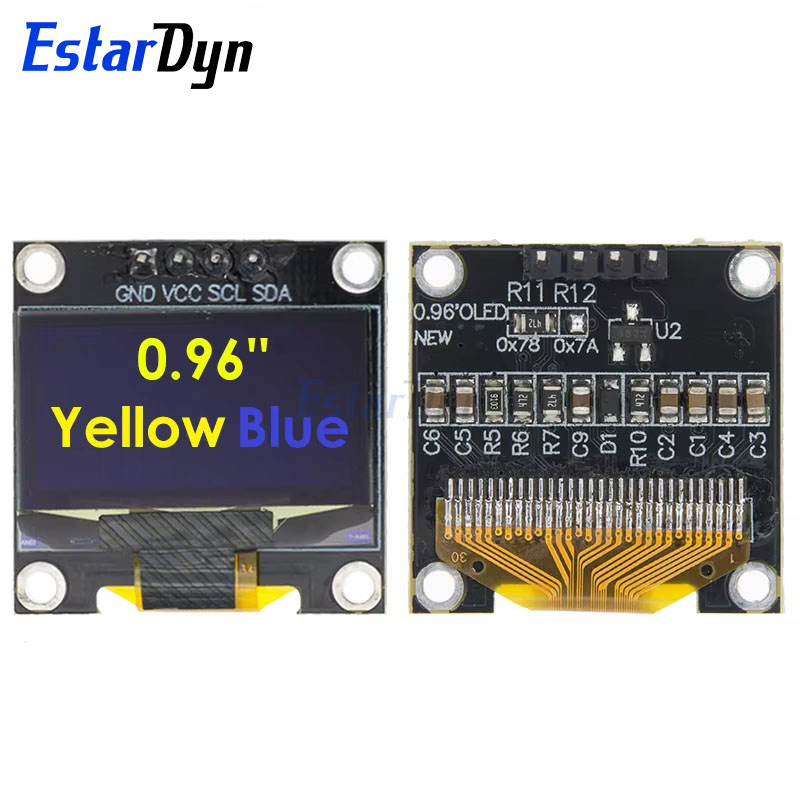 0.96인치 IIC SPI 직렬 7/4핀 흰색/파란색/ - Ssd1306 리뷰 및 가격