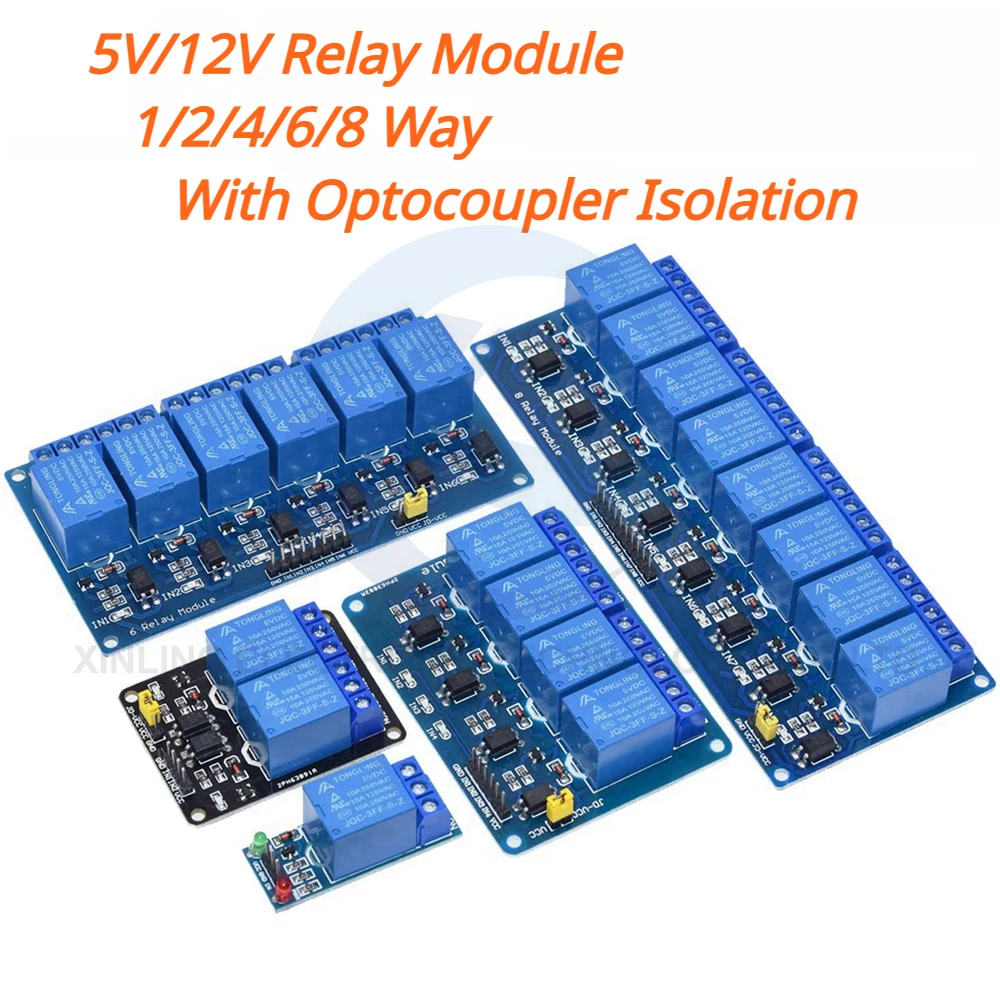 5/12V 1/2/4/6/8 채널 릴레이 모듈(광커플러 - Relay Module 4 Channel 리뷰 및 가격