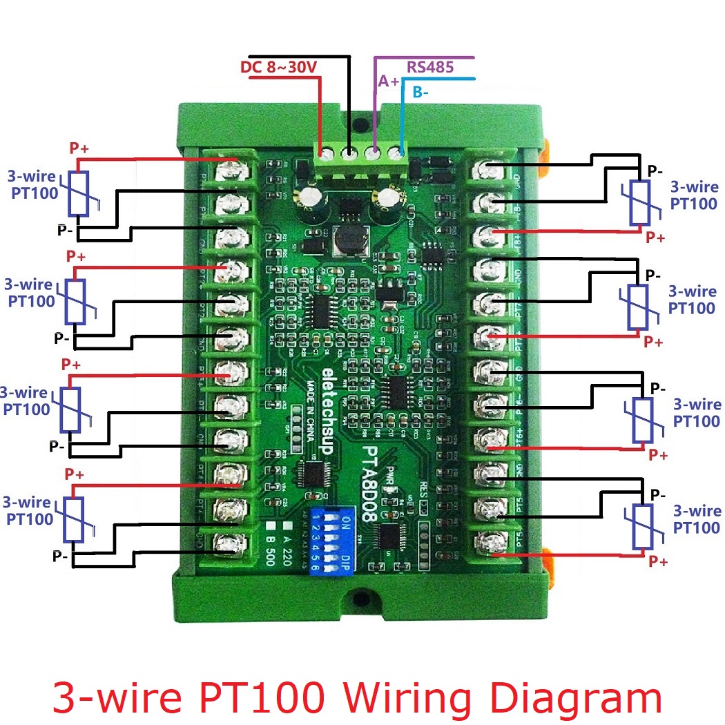 RS485 온도 센서 수집 모듈 8AI RS485 PT - Ds18B20 리뷰 및 가격