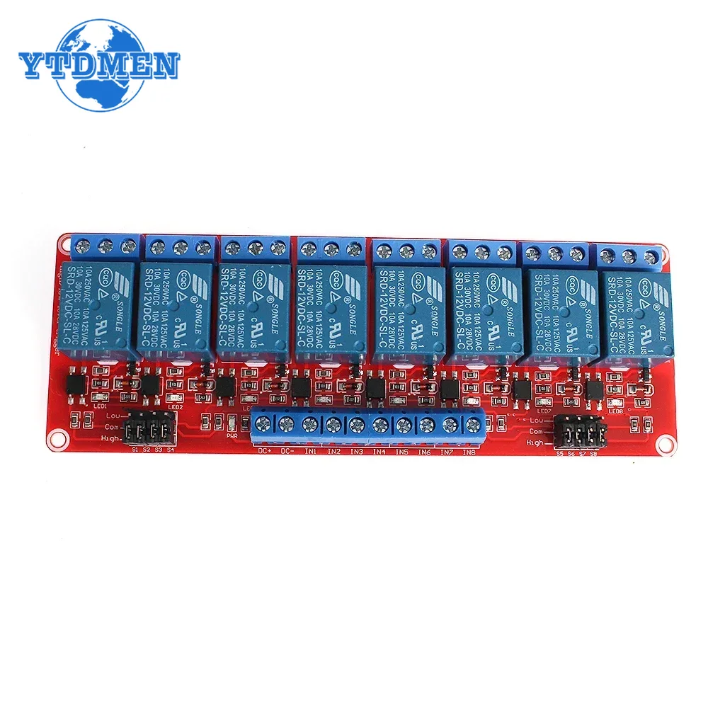 1PCS 릴레이 모듈 5V 12V 24V 1 2 4 8 - Relay Module 4 Channel 리뷰 및 가격